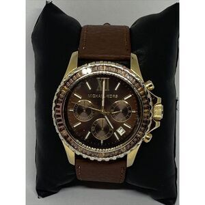 Michael Kors Everest MK5873 Women's Brown Leather Analog Dial Quartz Watch WO557